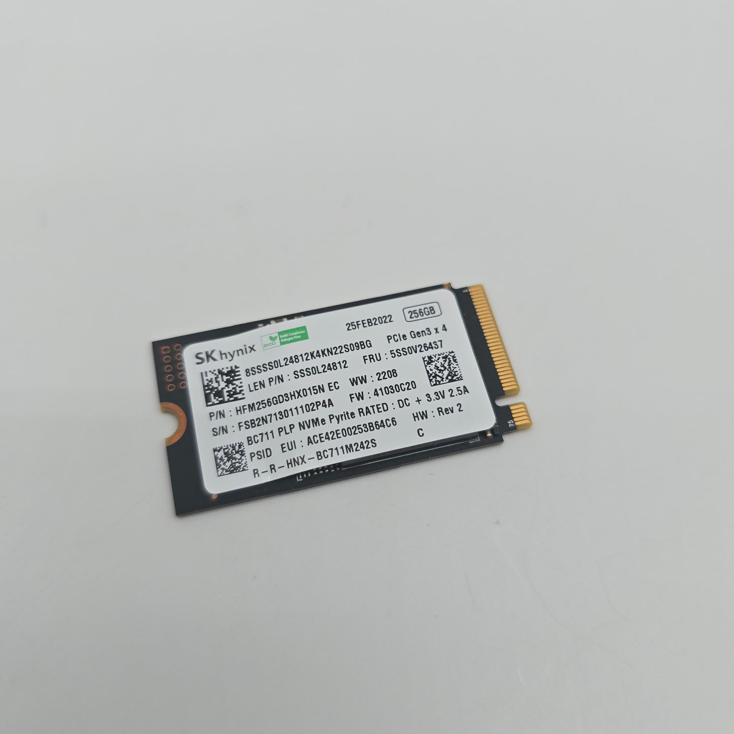 SK Hynix BC711 256GB M.2 NVMe Gen3 SSD, Internal Gaming Solid State Drive Storage