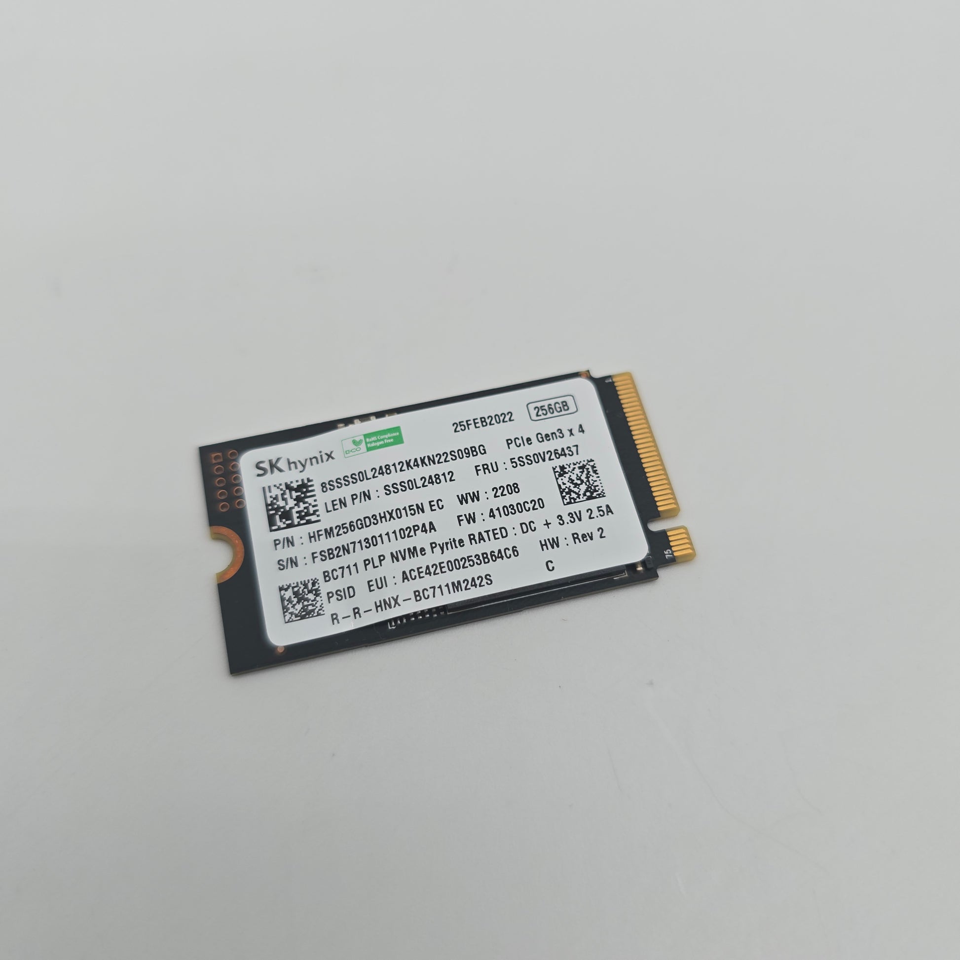 SK Hynix BC711 256GB M.2 NVMe Gen3 SSD, Internal Gaming Solid State Drive Storage