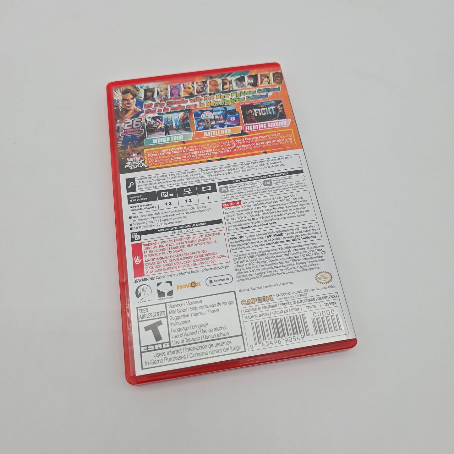 Street Fighter 6 Years 1-2: Fighters Edition, Nintendo Switch 2 Physical Game Key Cartridge