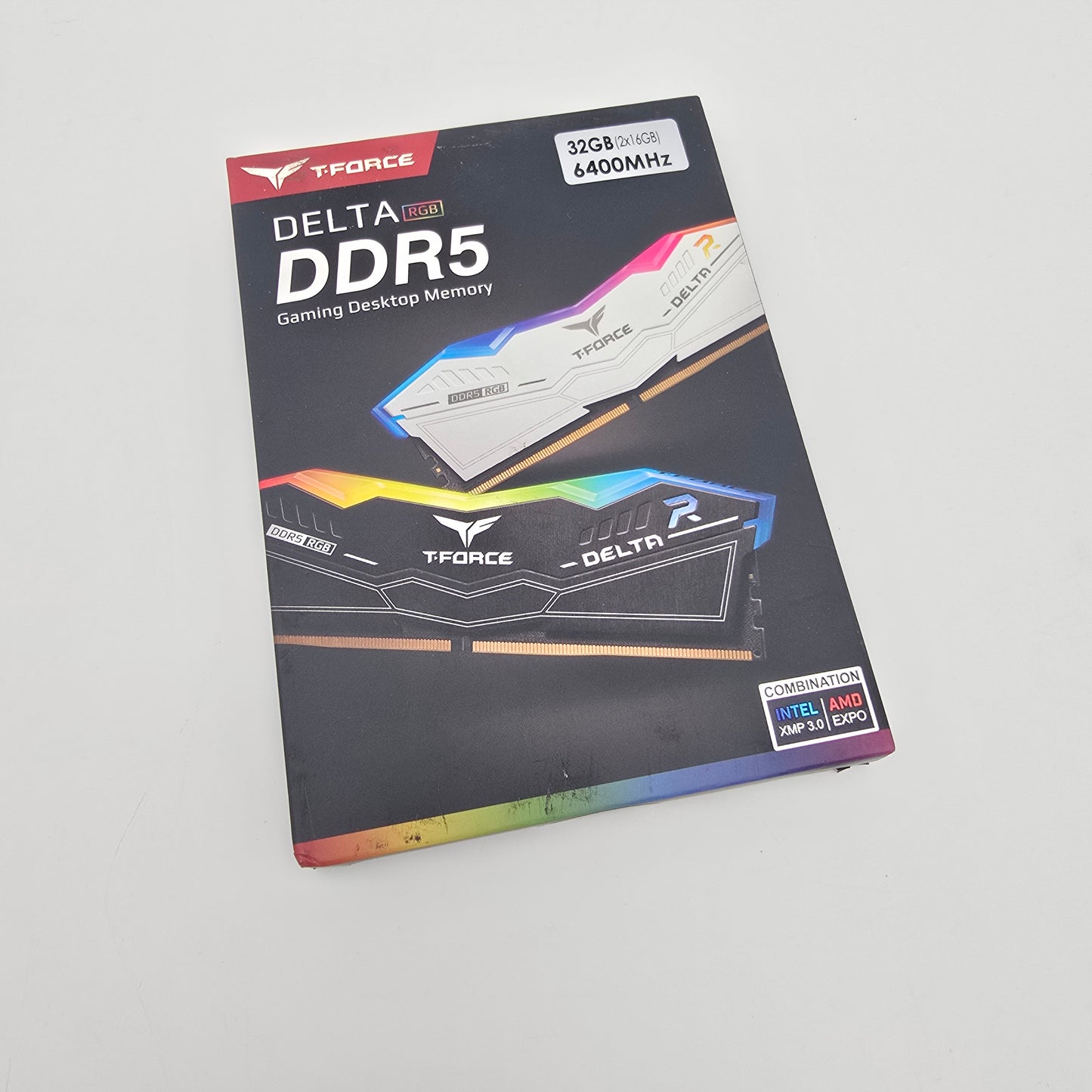 Teamgroup T-Force Delta RGB 32GB DDR5 Black, 6400MHz, CL40-40-40-84, Deskop Gaming Memory RAM (2x16GB)