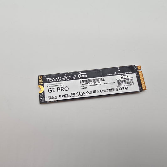 Teamgroup T-Force GE Pro 2TB, Gen 5 NVMe Storage SSD