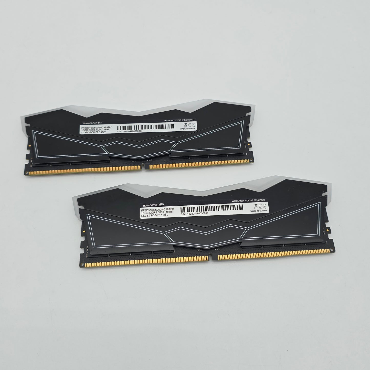 Teamgroup T-Force Delta Black 32GB DDR5, 6000MHz, CL38-38-38-78, Desktop Gaming Memory RAM (2x16GB)