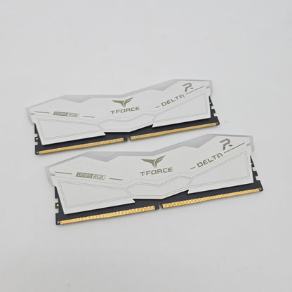 TeamGroup T-Force Delta R 16GB White DDR5, 6000MHz, CL38-38-38-78, Desktop Gaming Memory RAM (2x8GB)