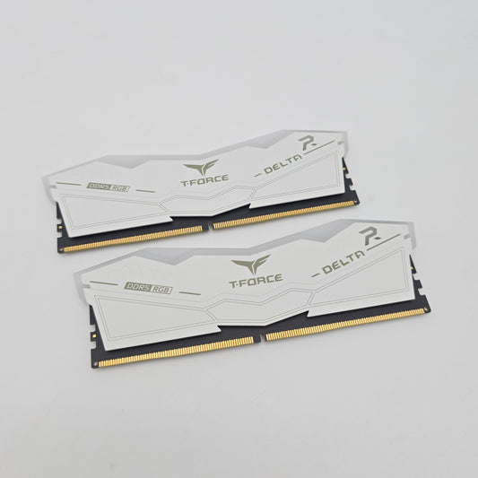 TeamGroup T-Force Delta R 16GB White DDR5, 6000MHz, CL38-38-38-78, Desktop Gaming Memory RAM (2x8GB)