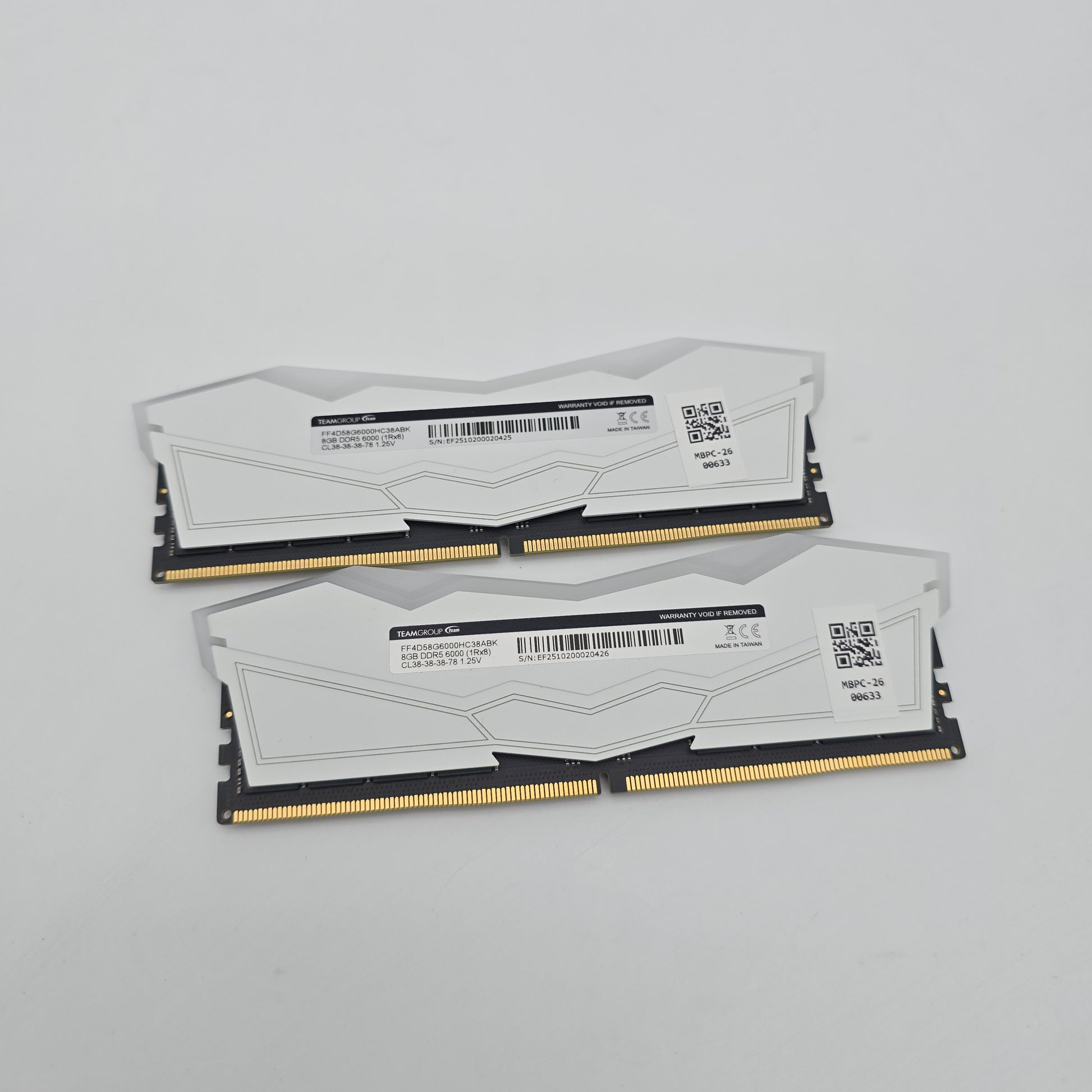 TeamGroup T-Force Delta R 16GB White DDR5, 6000MHz, CL38-38-38-78, Desktop Gaming Memory RAM (2x8GB)