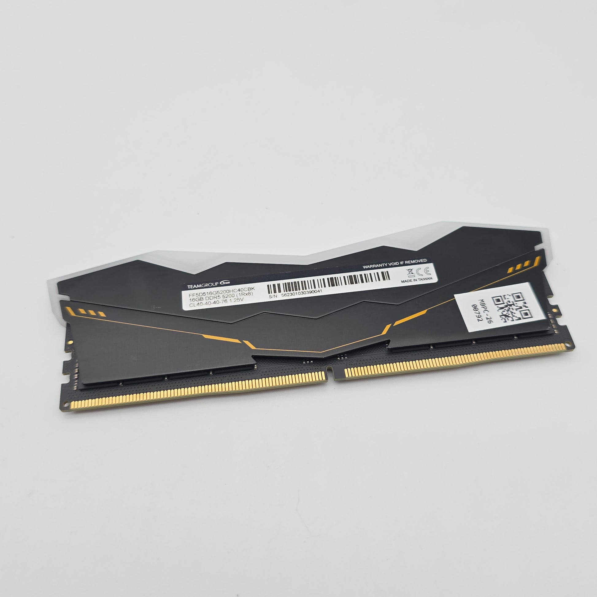 TeamGroup T-Force Delta R TUF Edition 16GB DDR5, 5200MHz, CL40-40-40-76, Desktop Gaming Memory RAM (1x16GB)