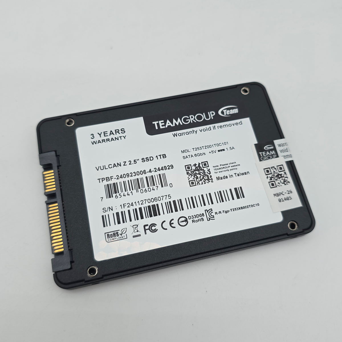 TeamGroup T-Force Vulcan Z 1TB SATA 2.5" SSD, Internal Gaming Solid State Drive Storage