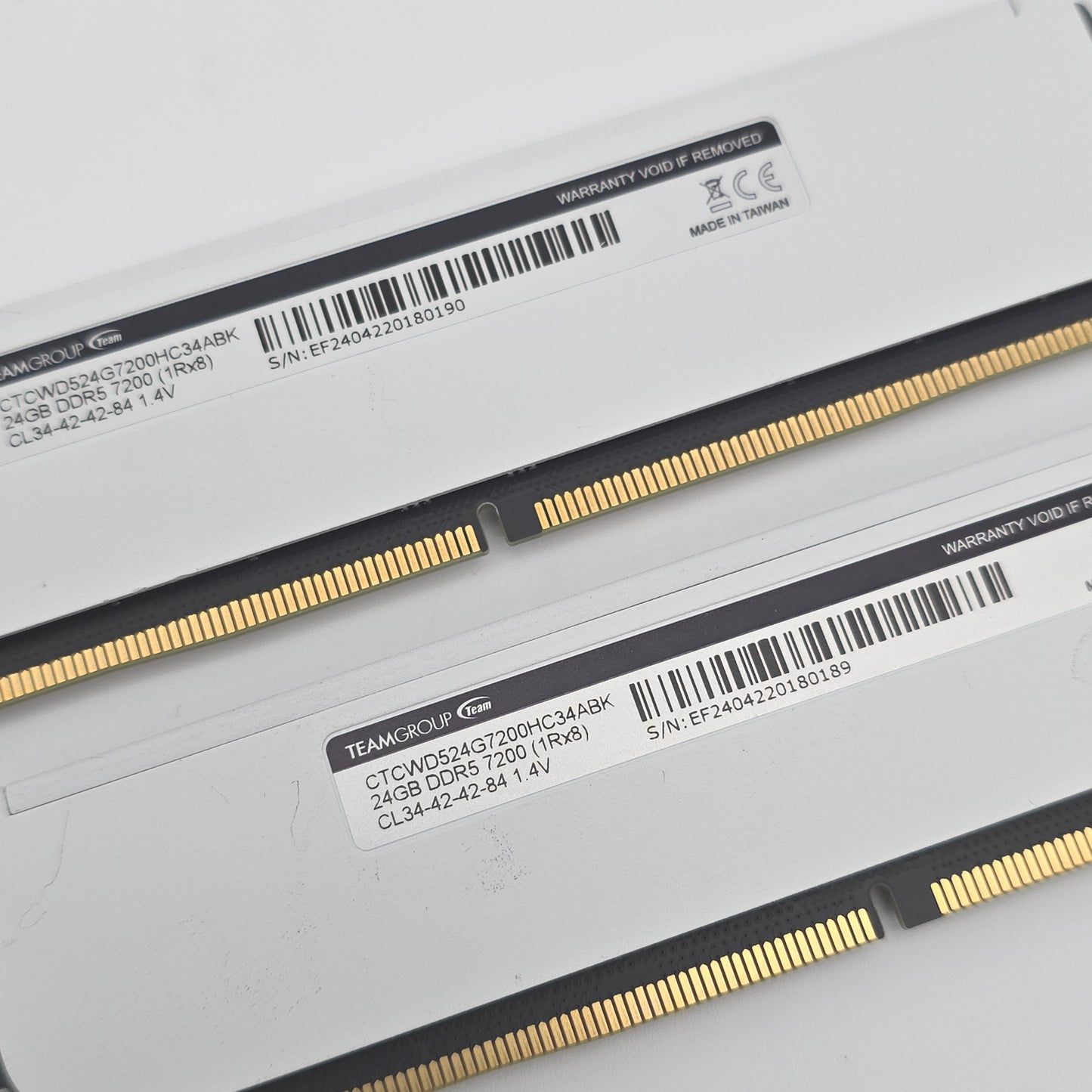 Teamgroup TCreate White 48GB DDR5 RAM, 7200MHz, CL34-42-42-84, Desktop Gaming Memory