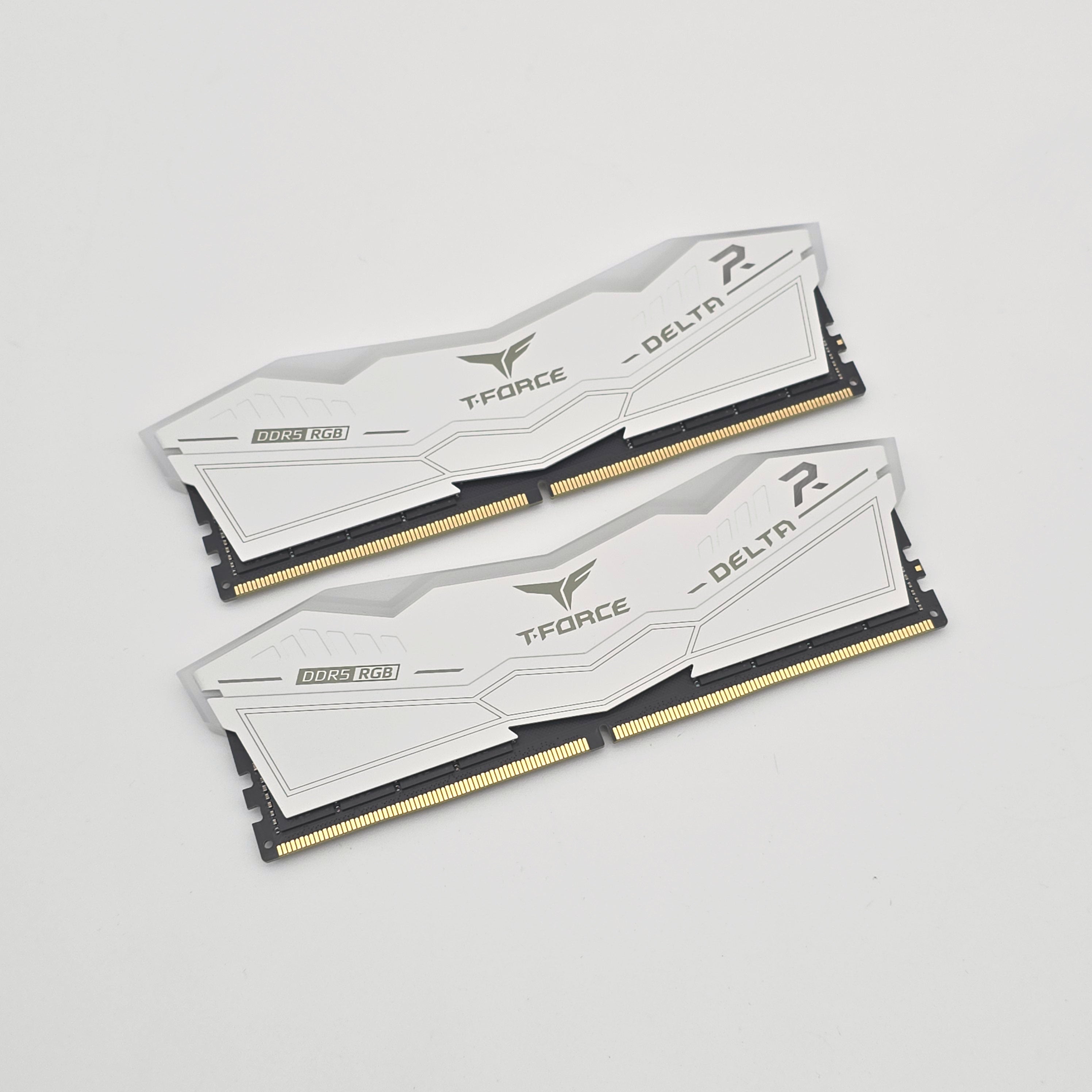 Teamgroup TForce Delta White RGB 64GB DDR5 RAM, 5600MHz, CL40-40-40-84 ...