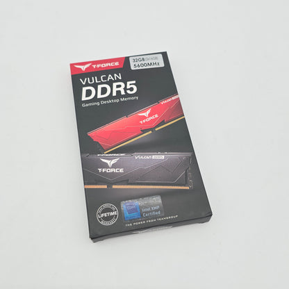 Teamgroup T-Force Vulcan 32GB DDR5, 5600MHz, CL32-36-36-76, Desktop Gaming Memory RAM (2x16GB)