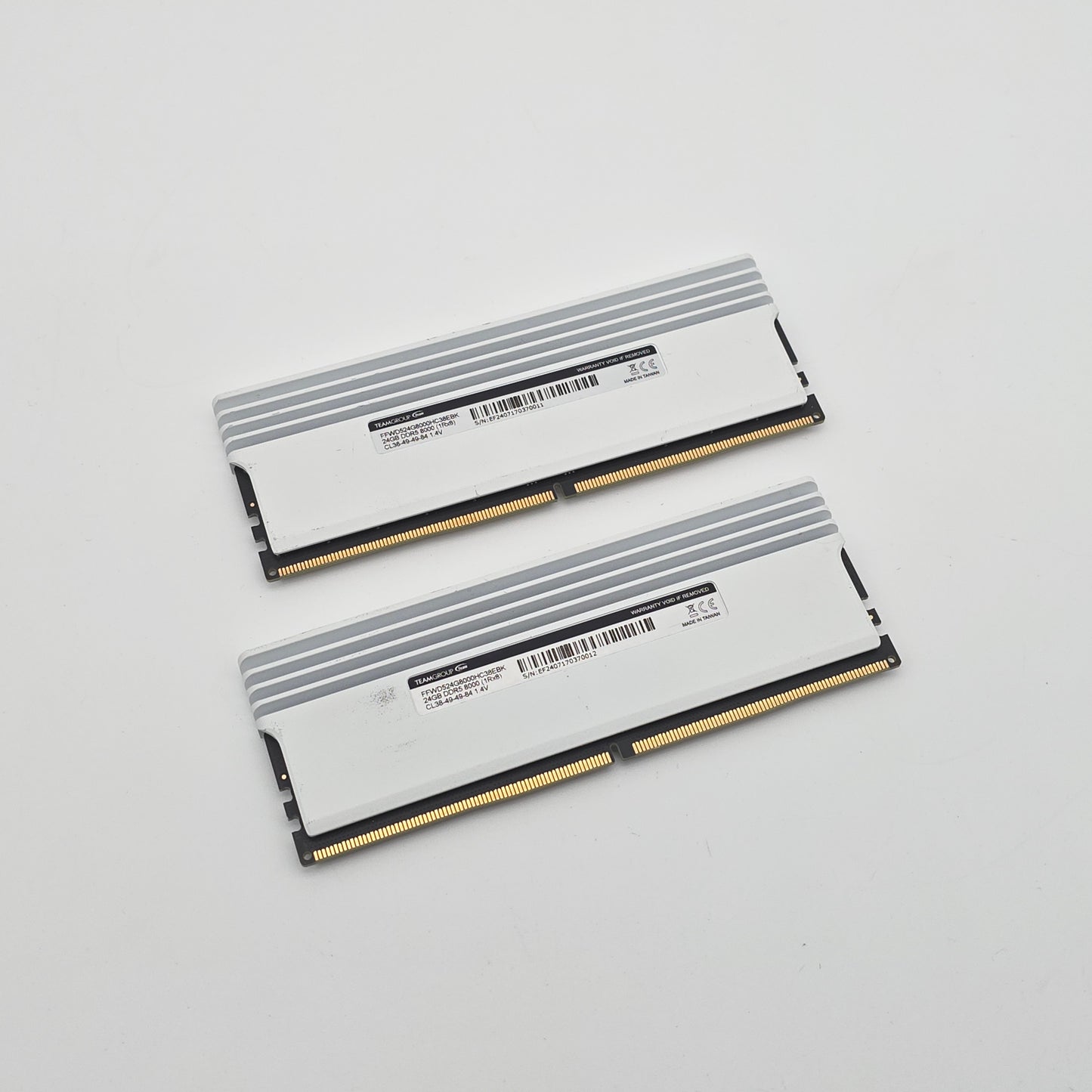 Teamgroup XTREEM White 48GB DDR5 RAM, 2x24GB, 8000MHz, CL38-49-49-94 Desktop Memory Kit