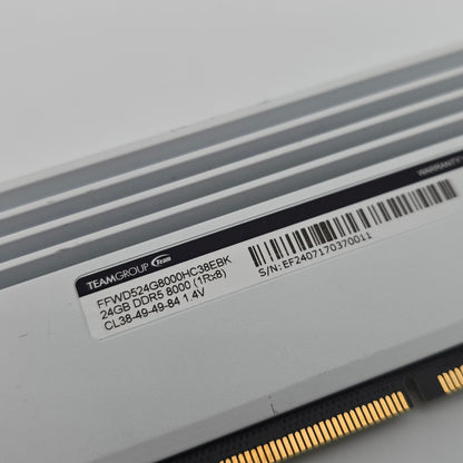 Teamgroup XTREEM White 48GB DDR5 RAM, 2x24GB, 8000MHz, CL38-49-49-94 Desktop Memory Kit