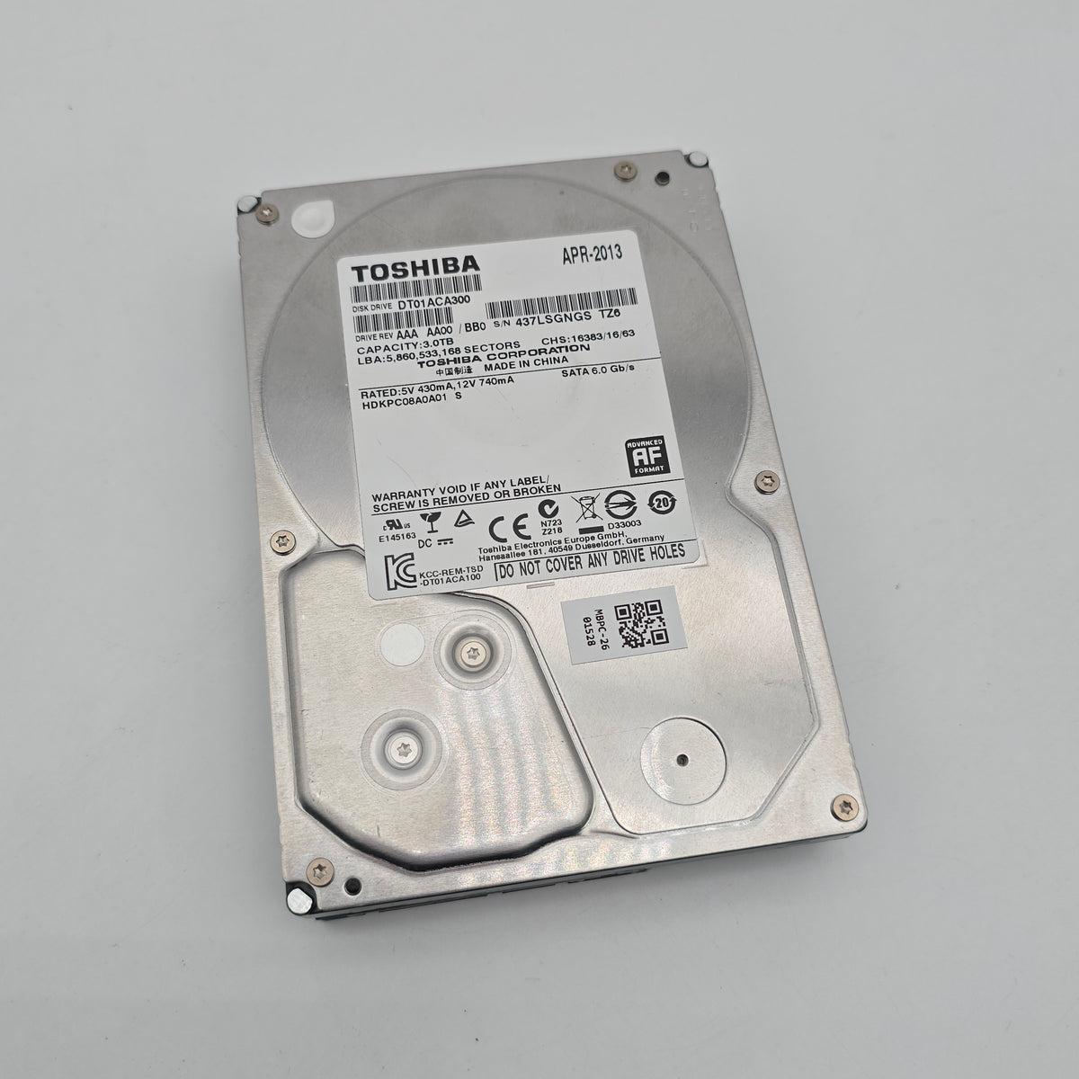 Toshiba 3TB SATA 3.5" HDD, Internal Hard Drive HDD Storage