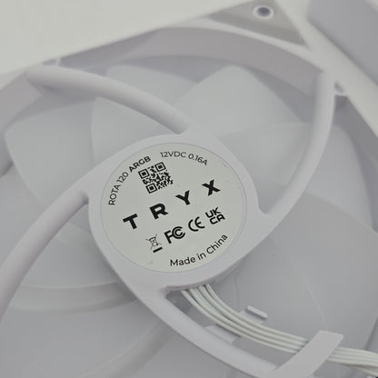 TRYX ROTA 120mm ARGB White Fan, 3-Pack