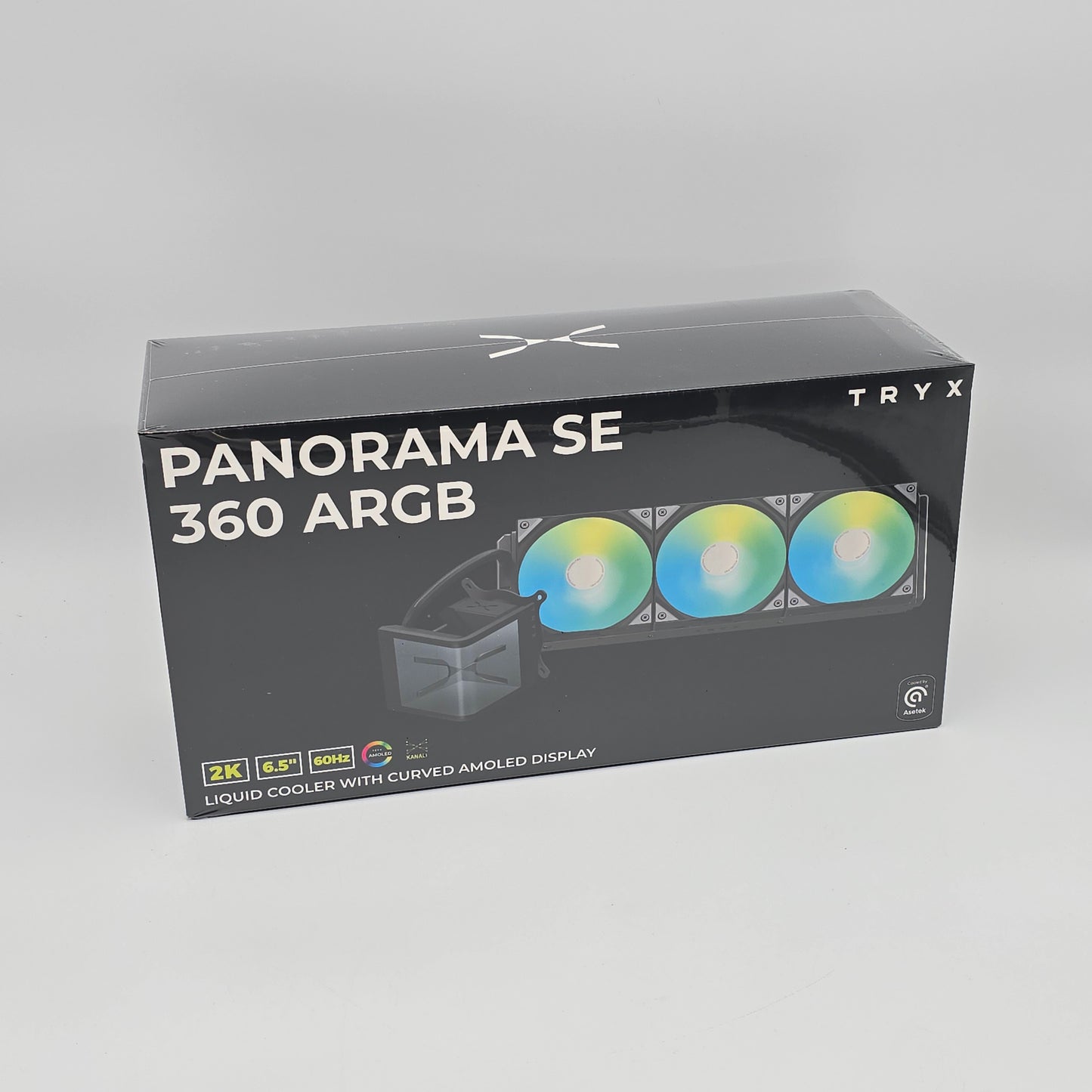 TRYX Panorama SE 360 ARGB Black, 360mm AIO Liquid Cooler w/ Rotatable OLED 6.5" Screen, For Intel/AMD