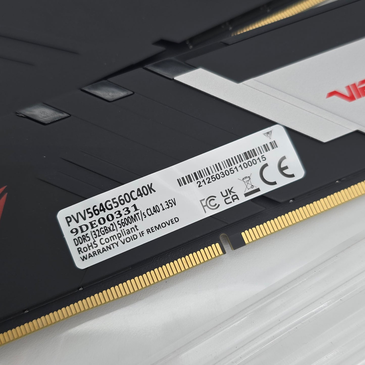 Patriot Viper 64GB DDR5 RAM 5600MHz, CL40, 2x32GB Memory Kit