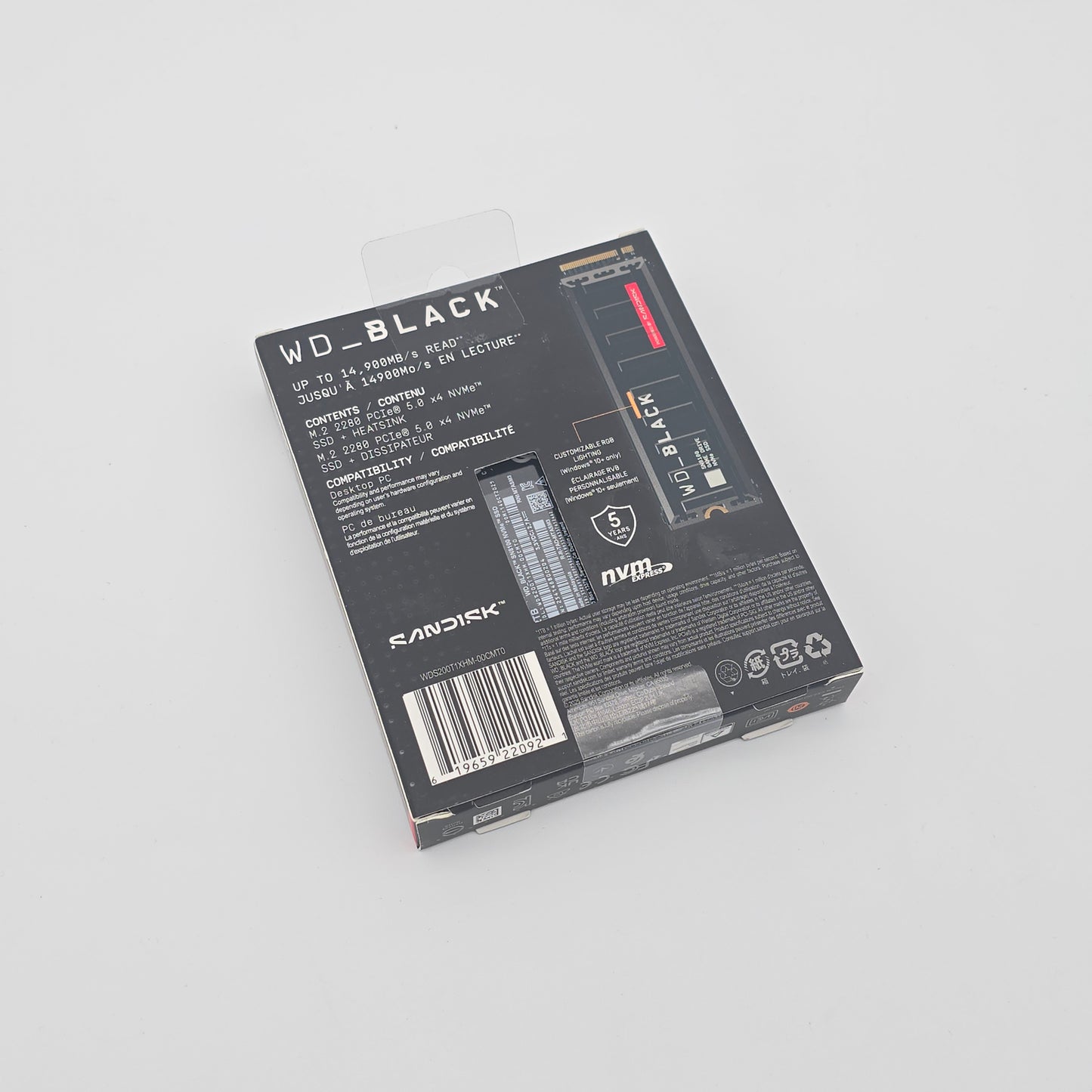 WD_BLACK 2TB SN8100 NVMe SSD Internal Solid State Drive - Gen 5 PCIe 5.0x4, M.2 2280, 14,900 MB/s