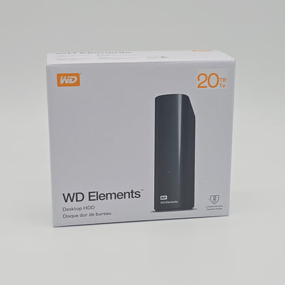 WD 20TB Elements Desktop External Hard Drive, USB 3.0 Hard Drive