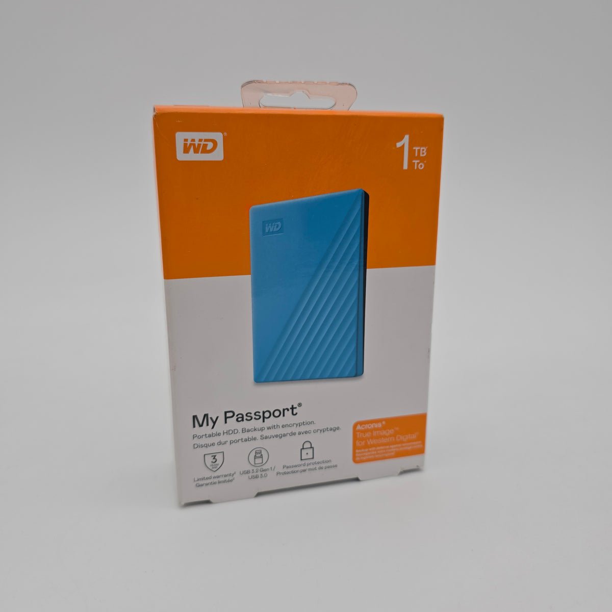 WD My Passport 1TB Portable HDD, External Hard Drive Storage