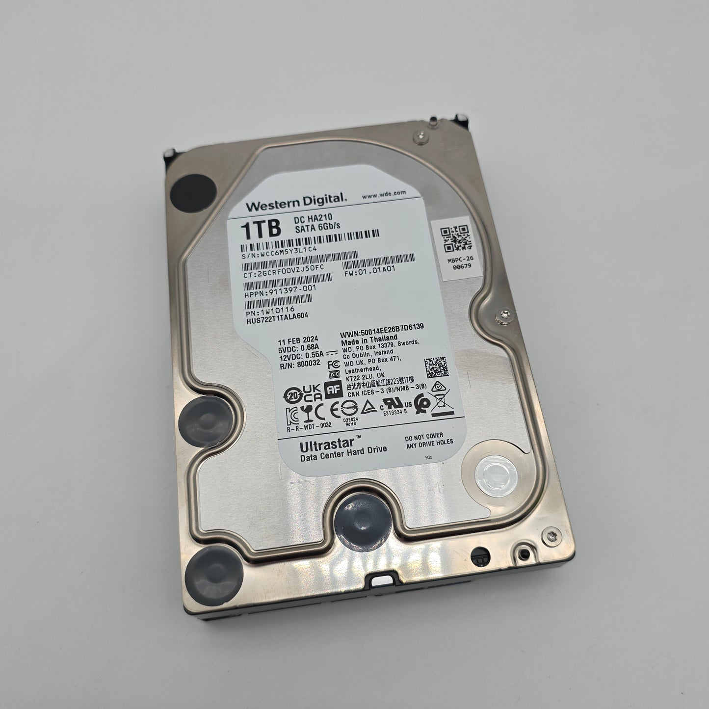 WD Ultrastar 1TB SATA 3.5" HDD, Internal Hard Drive HDD Storage