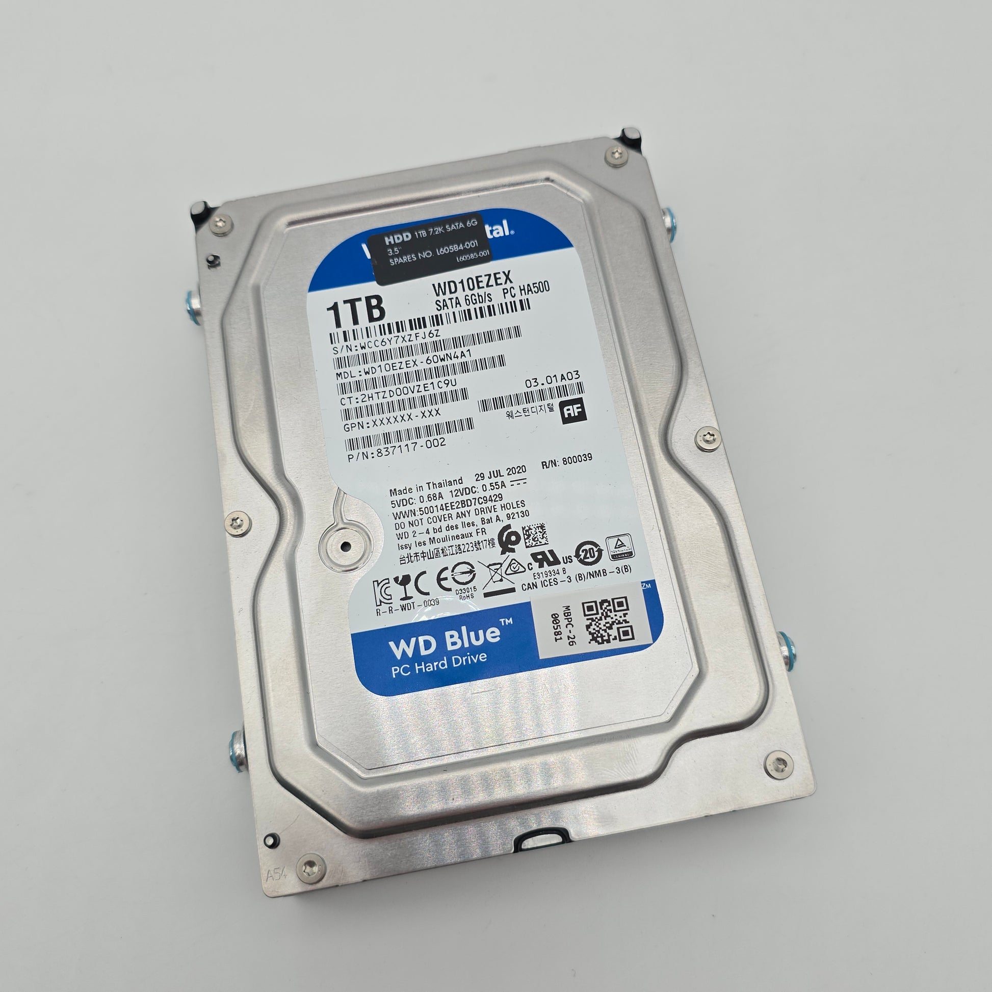 Western Digital Blue 1TB, 7200RPM, SATA III Internal Hard Drive HDD Storage