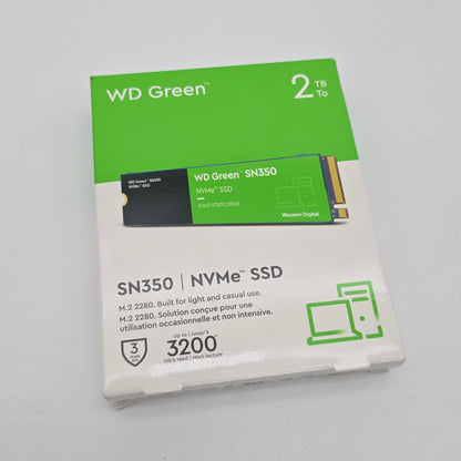 Western Digital WD Green SN350 2TB M.2 NVMe SSD, Internal Gaming Solid State Drive Storage