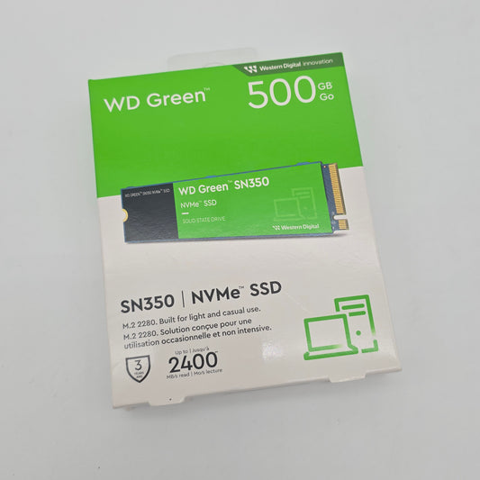 Western Digital WD Green SN350 500GB, M.2 NVMe SSD Internal Gaming Solid State Drive Storage