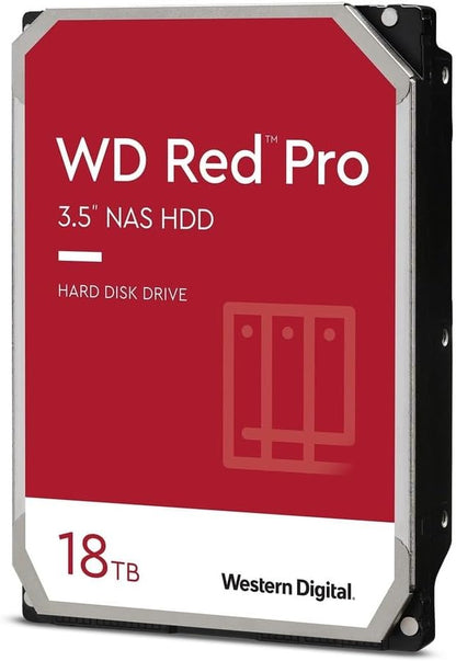 Western Digital WD Red Pro 18TB, SATA NAS Hard Drive HDD Storage