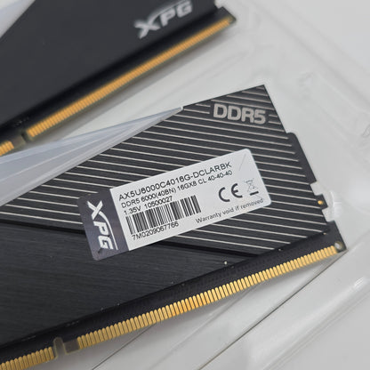 32GB DDR5 XPG Lancer Black RGB RAM, 2x16GB 6000MHz CL40 Desktop Memory