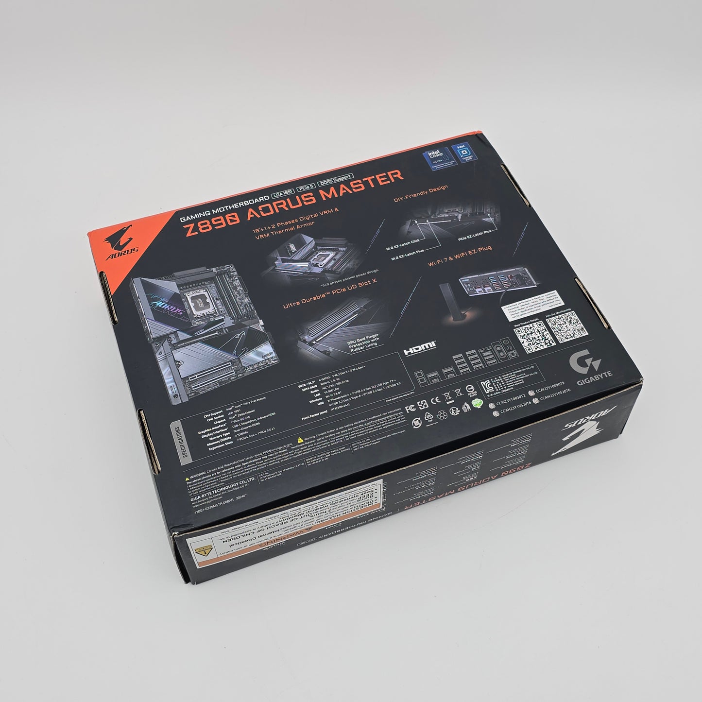 Gigabyte Z890 Aorus Master Gaming Motherboard Intel Socket LGA 1851, New